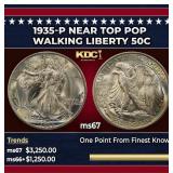 1935-p Walking Liberty Half Dollar Near Top Pop 50