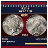 1927-s Peace Dollar $1 ms64 SEGS