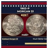 1903-p Morgan Dollar $1 Grades Select+ Unc