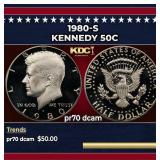 1980-s Proof Kennedy Half Dollar 50c pr70 dcam SEG