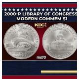 2000-p Library of Congress Modern Commem Dollar $1