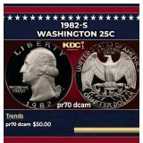 1982-s Proof Washington Quarter 25c pr70 dcam SEGS