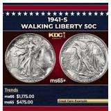 1941-s Walking Liberty Half Dollar 50c Grades GEM+