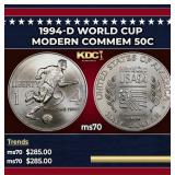 1994-d World Cup Modern Commem Half Dollar 50c ms7
