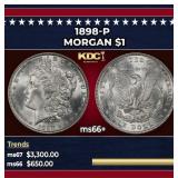 1898-p Morgan Dollar $1 ms66+ SEGS