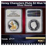NGC 2014 Disney Characters Pluto $2 Niue 1oz Silve