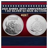 2021 Shrek 20th Anniversary  1 oz Silver $2 Niue B