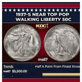 1937-s Walking Liberty Half Dollar Near Top Pop 50