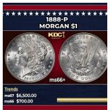 1888-p Morgan Dollar $1 ms66+ SEGS