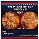 1975-p Lincoln Cent Near Top Pop 1c ms67 rd SEGS
