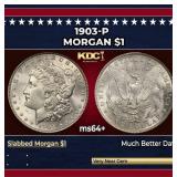 1903-p Morgan Dollar $1 Grades Choice+ Unc