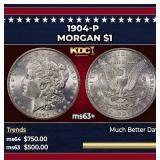 1904-p Morgan Dollar $1 Grades Select+ Unc