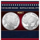 1 oz Silver Round - Buffalo Nickle Style