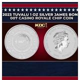 2023 Tuvalu 1 oz Silver James Bond 007 Casino Roya