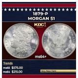 1879-p Morgan Dollar $1 Grades Choice+ Unc