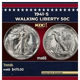1941-s Walking Liberty Half Dollar 50c Grades GEM