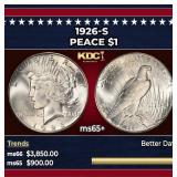 1926-s Peace Dollar $1 ms65+ SEGS