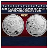 2023 1 oz Silver Boston Tea Party 250th Anniversar