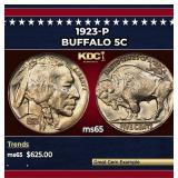 1923-p Buffalo Nickel 5c Grades GEM Unc