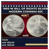1993-w Bill Of Rights Modern Commem Half Dollar Si