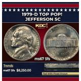 1979-d Jefferson Nickel TOP POP! 5c ms67 5fs SEGS