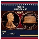 1995-s Proof Lincoln Cent 1c pr70 rd dcam SEGS