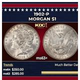 1902-p Morgan Dollar $1 Grades Select+ Unc