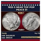 1925-s Peace Dollar Near Top Pop $1 ms64+ SEGS