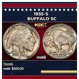 1935-s Buffalo Nickel 5c Grades GEM+ Unc