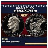 1974-s Clad Proof Eisenhower Dollar $1 pr70 dcam S
