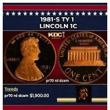 1981-s Ty 1 Proof Lincoln Cent 1c pr70 rd dcam SEG