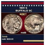 1931-s Buffalo Nickel 5c Grades GEM+ Unc