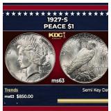 1927-s Peace Dollar $1 Grades Select Unc