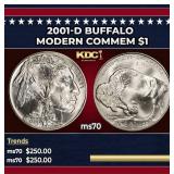 2001-d Buffalo Modern Commem Dollar $1 ms70 SEGS