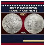 2007-p Jamestown Modern Commem Dollar $1 ms70 SEGS