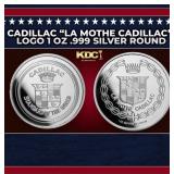 Cadillac "La Mothe Cadillac" Logo 1 oz .999 Silver