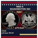1983-s Proof Washington Quarter 25c pr70 dcam SEGS