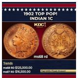 1902 Indian Cent TOP POP! 1c ms68 rd SEGS