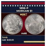 1896-p Morgan Dollar $1 Grades GEM+ Unc