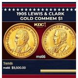 1905 Lewis & Clark Gold Commem Dollar 1 ms66 SEGS