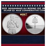 2023  Muhammad Ali Boxing 1oz .999 Silver $2  Niue