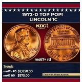 1972-d Lincoln Cent TOP POP! 1c ms67+ rd SEGS