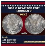 1882-o Morgan Dollar Near Top Pop! $1 ms67+ SEGS