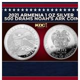 2021 Armenia 1 oz Silver 500 Drams Noah