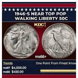 1946-s Walking Liberty Half Dollar Near Top Pop 50