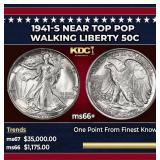 1941-s Walking Liberty Half Dollar Near Top Pop 50
