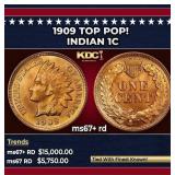 1909 Indian Cent TOP POP! 1c ms67+ rd SEGS