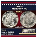 1939-s Mercury Dime 10c ms65+ FSB SEGS