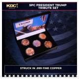 5 Copper Coin President TRUMP MAGA Tribute Set 5oz