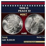 1926-d Peace Dollar $1 ms65 SEGS